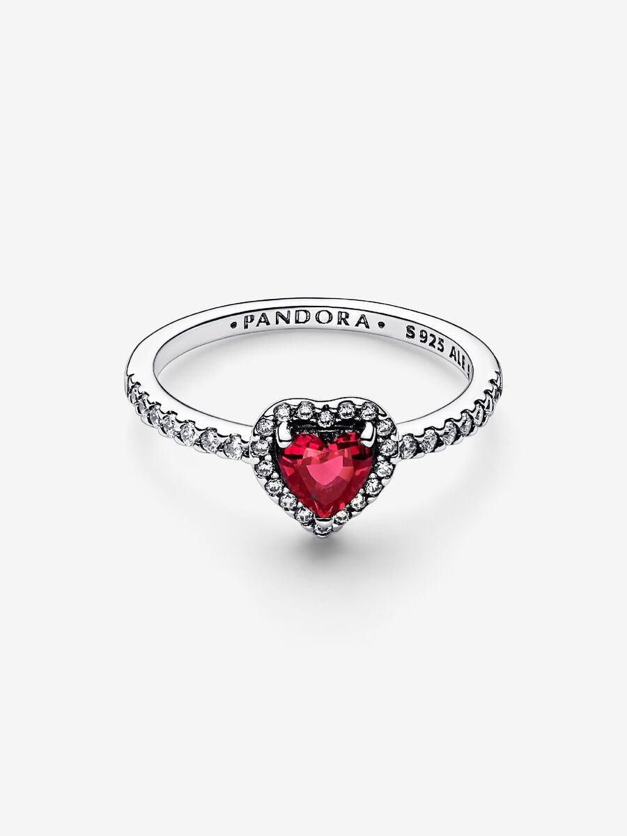 Elevated Red Heart Ring