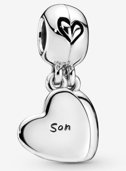Mother And Son Heart Split Dangle