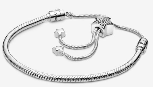Pandora Pavé Star Snake Chain Slider Bracelet/Anklet