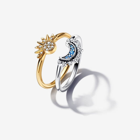 Celestial Sun & Moon Ring Set