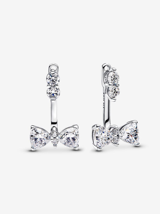 Sparkling Bow Drop Earrings