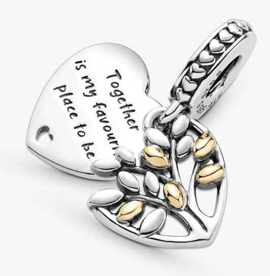 Two Tone Family Tree Heart