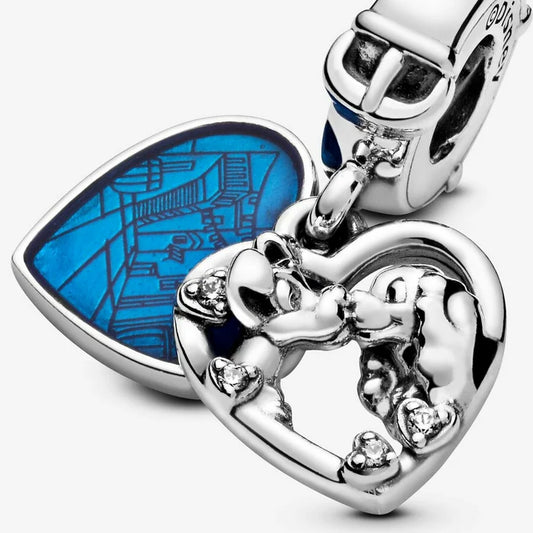 Disney Lady and the Tramp Heart Dangle Charm