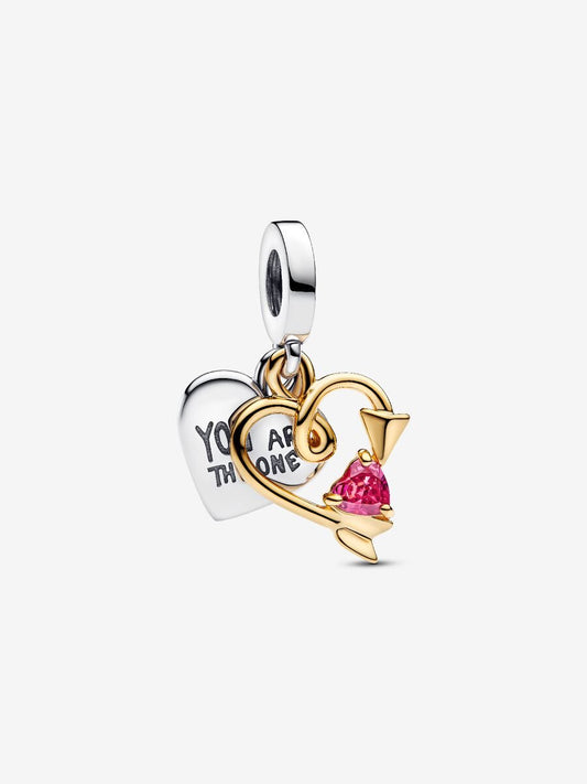 Heart & Arrow Double Dangle Charm