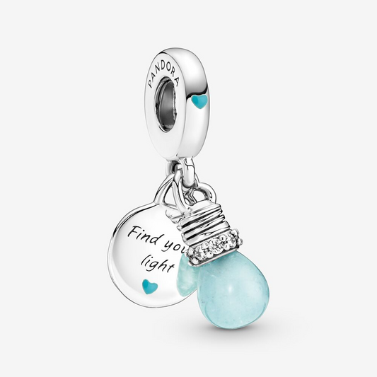 Glow-in-the-dark Lightbulb Double Dangle Charm