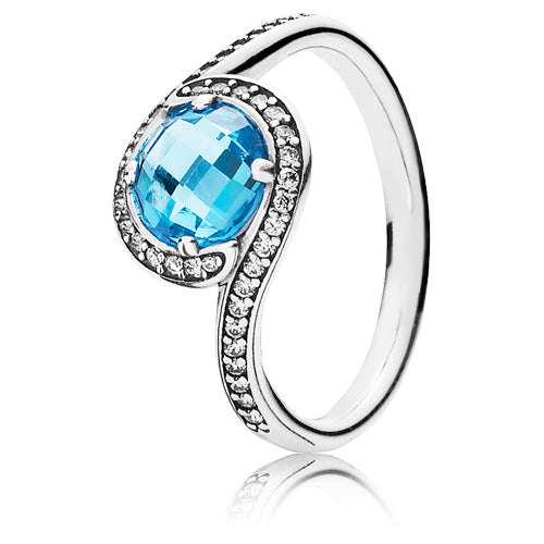 Light Blue Diamond Ring