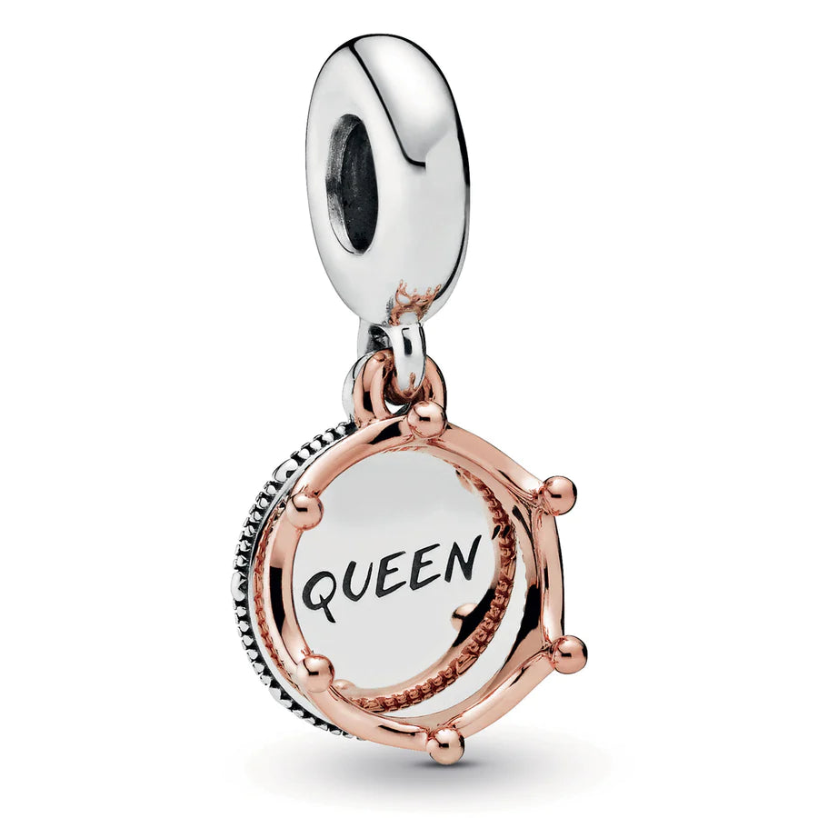 QUEEN & REGAL CROWN DANGLE CHARM