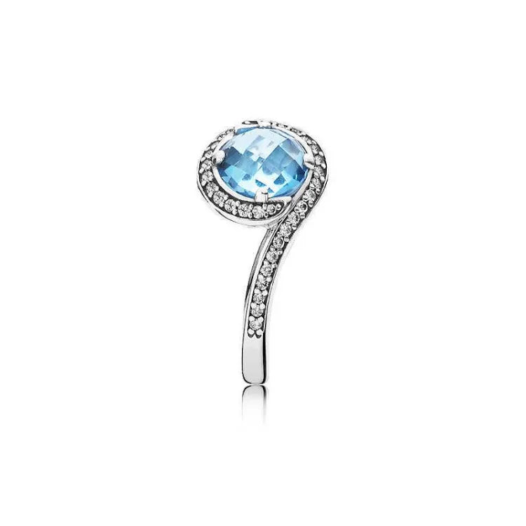 Light Blue Diamond Ring