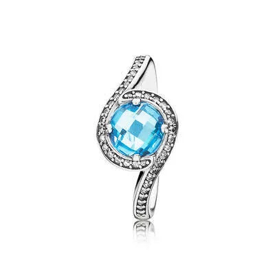 Light Blue Diamond Ring