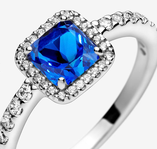 Blue Square Sparkle Halo