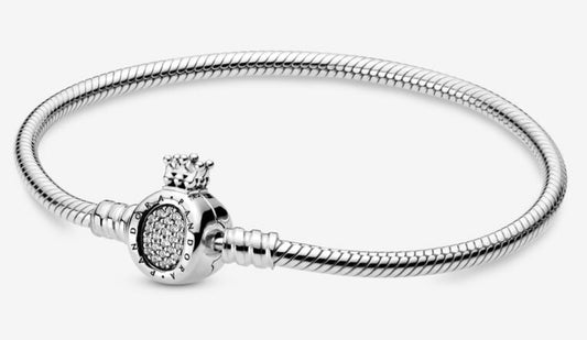 Crown O Clasp Snake Chain Bracelet