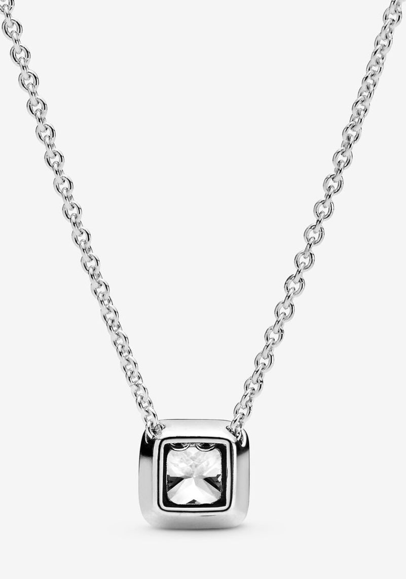 Square Sparkle Halo Necklace