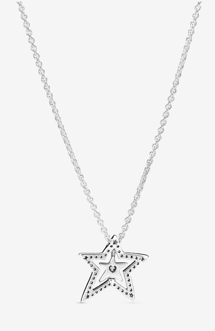 Pave Asymmetric Star Collier