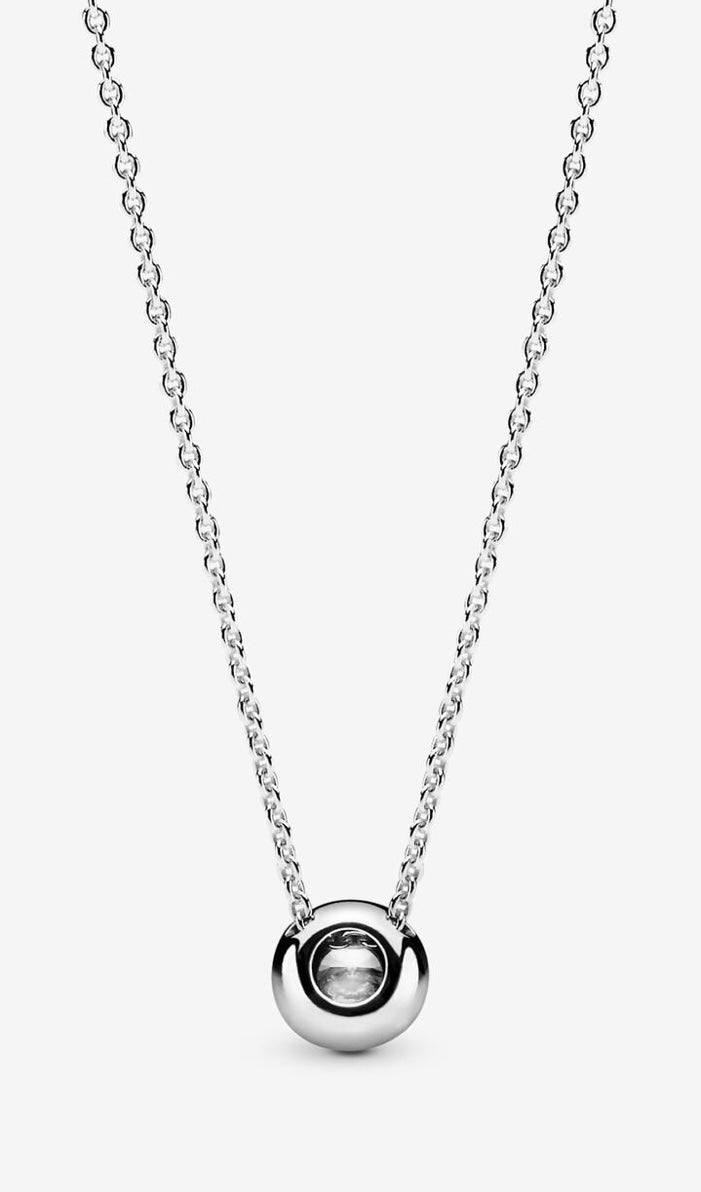 Round Sparkle Halo Necklace