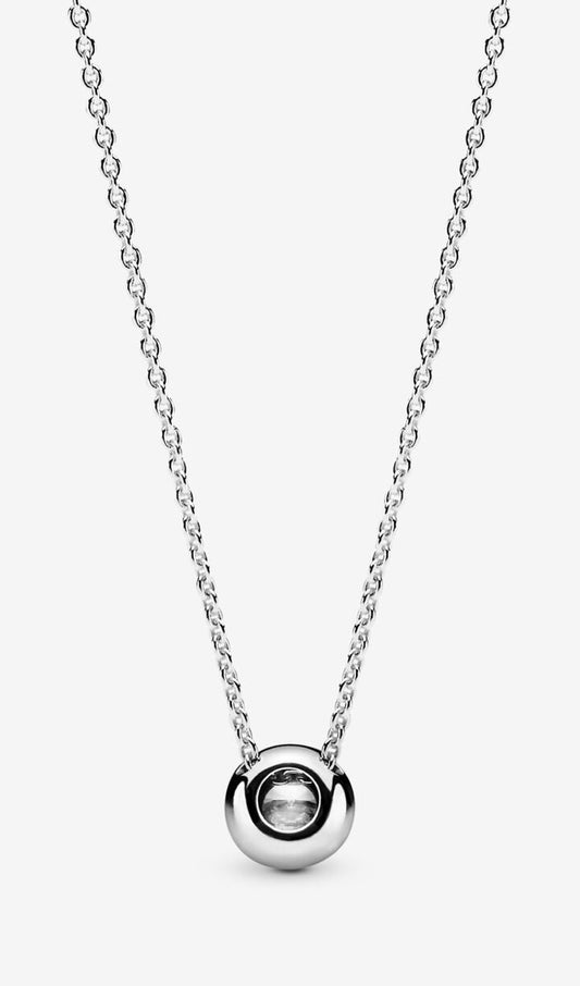 Round Sparkle Halo Necklace