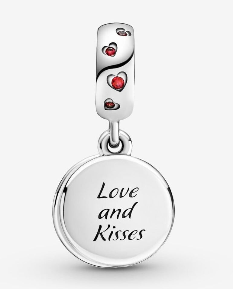 Disney Mickey Mouse And Minnie Mouse Love and Kisses Dangle