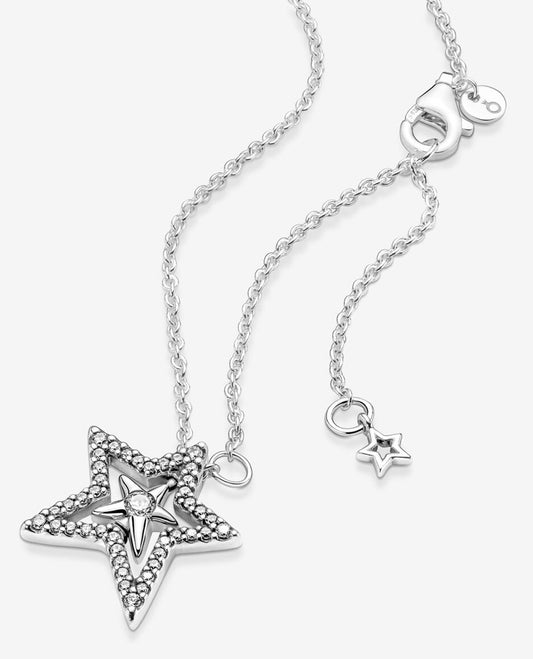 Pave Asymmetric Star Collier