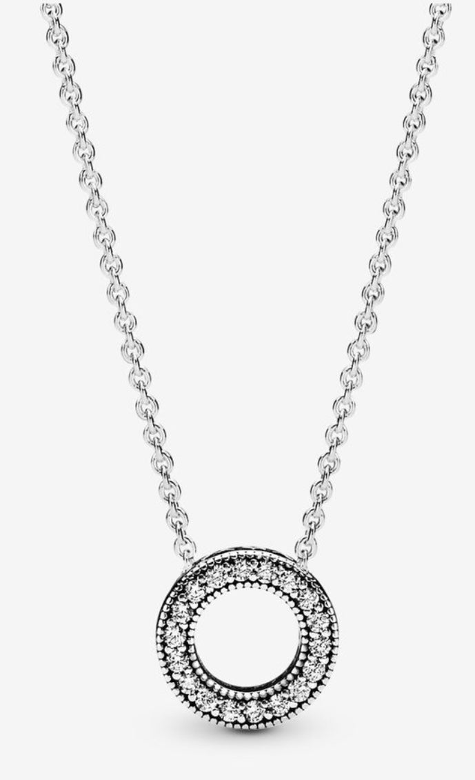 Logo Pave Circle Collier