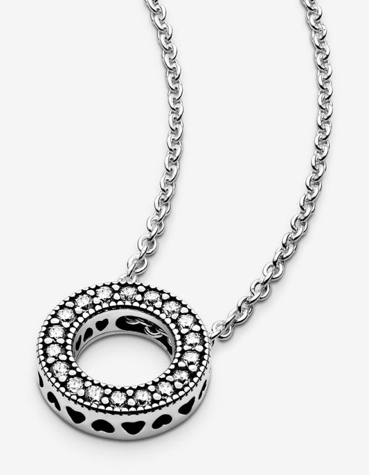 Logo Pave Circle Collier