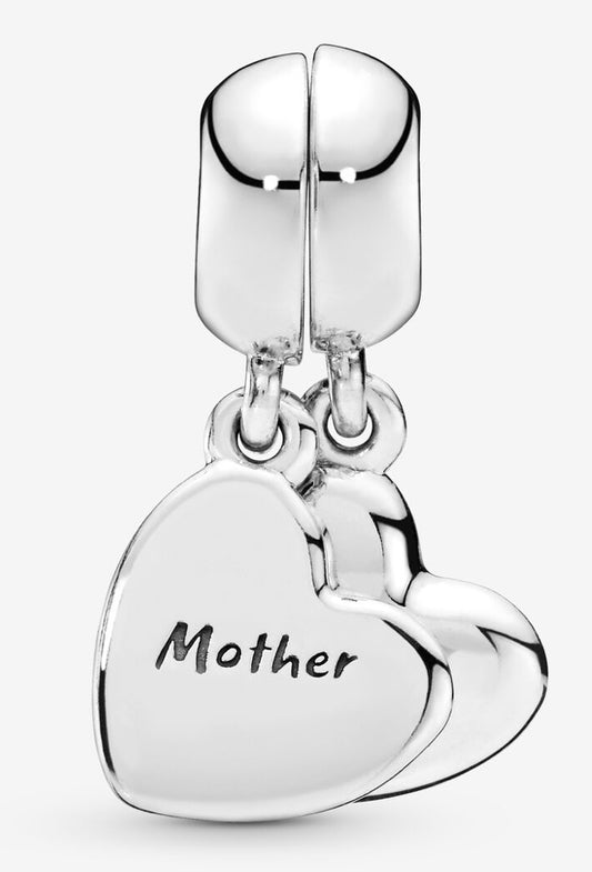 Mother And Son Heart Split Dangle
